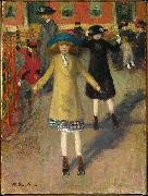 William Glackens Children Rollerskating oil painting on canvas